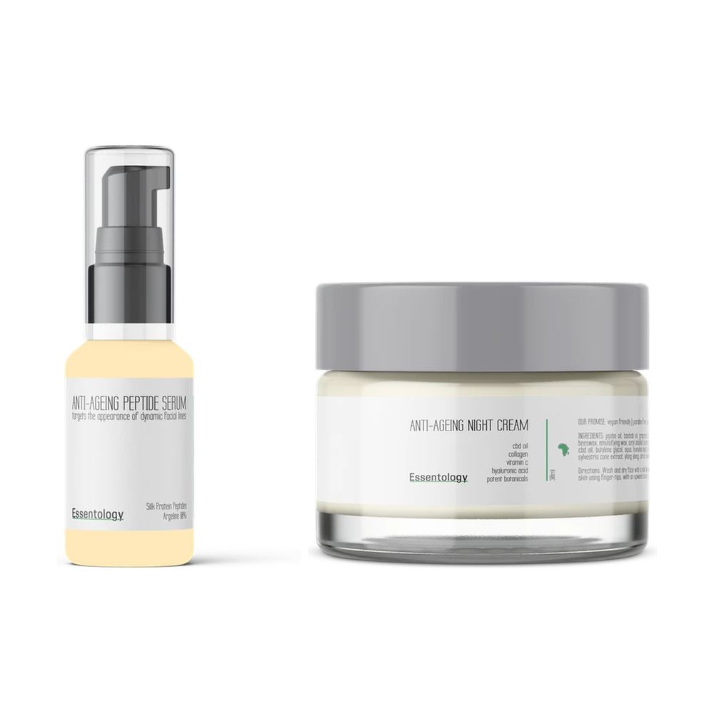 Peptide serum and night cream